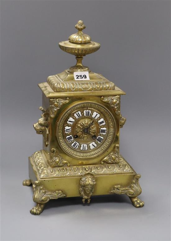 A French gilt metal mantel clock height 36.5cm